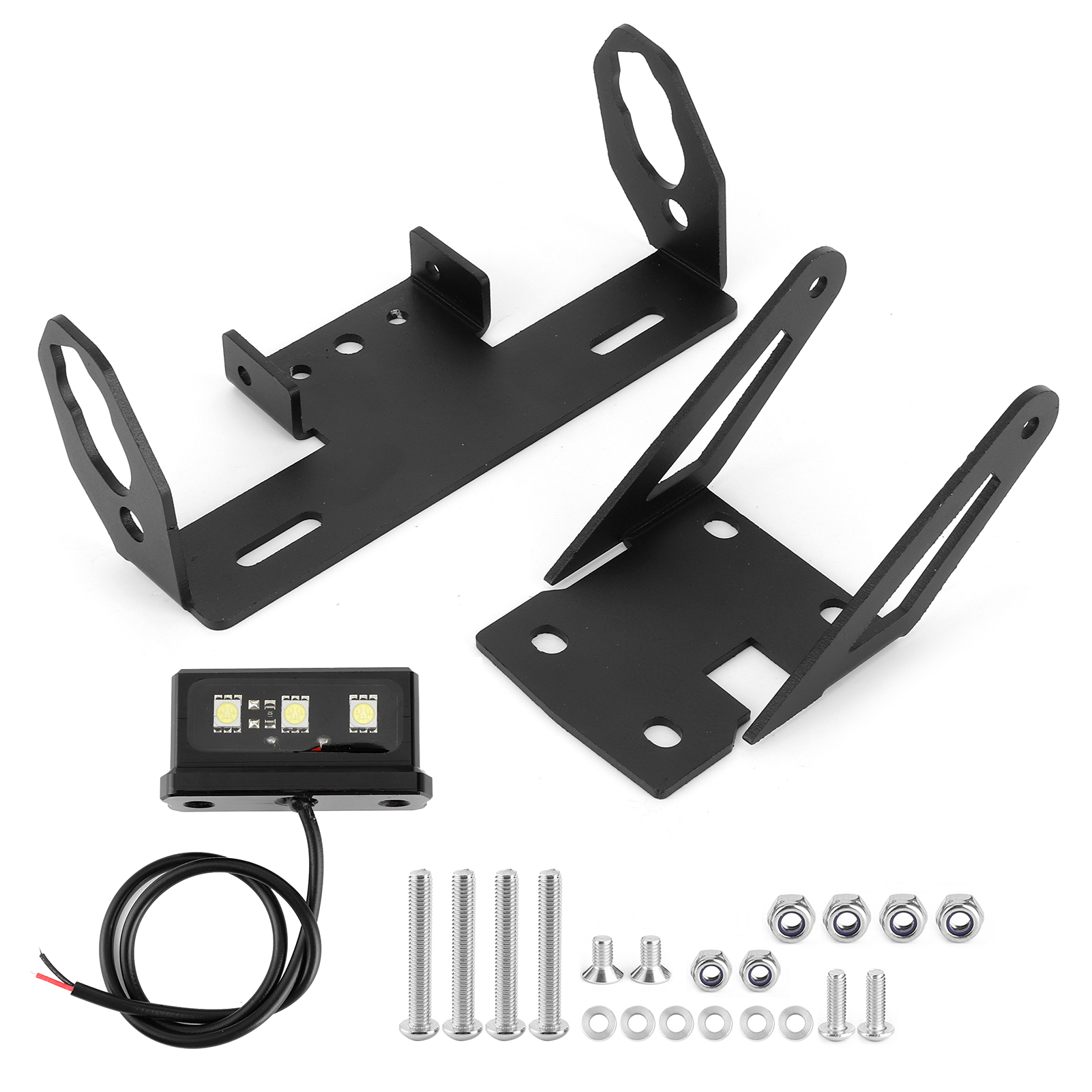 Kurzer Kotflügel Mit Kennzeichenhalterung Und Weißer Led 5050, Kompatibel Mit Kawasaki Z650/ninja 650 2017-2020