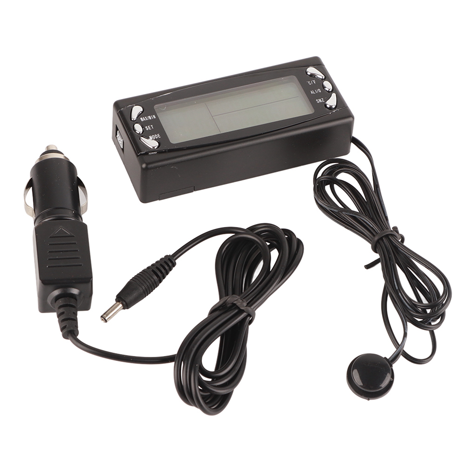 Ct23 12v Digitales Autothermometer – Lcd-uhr Mit Wecker, Fahrzeugtemperaturmessung, Wetteranzeige Für Das Auto