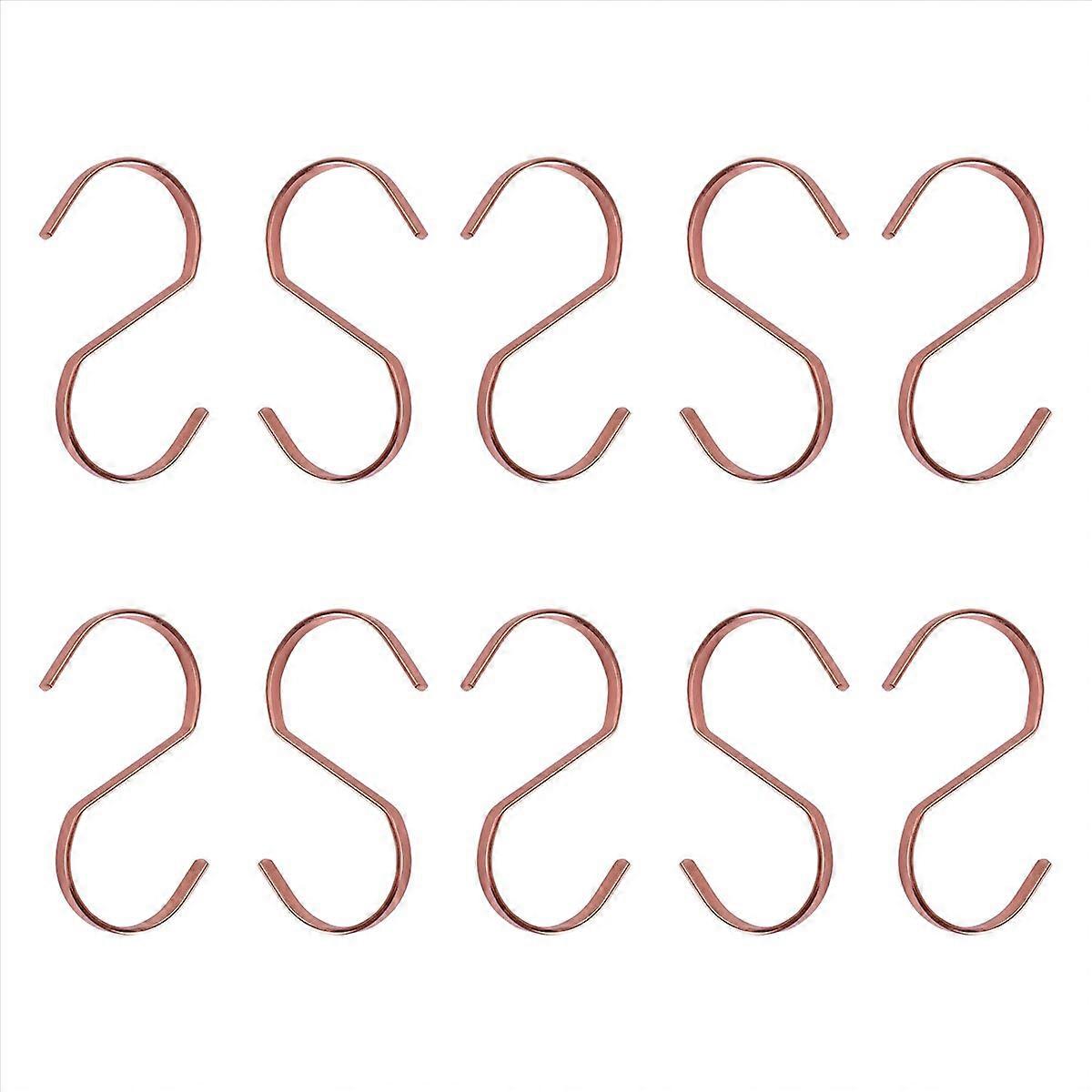 Set Mit 10 Flachen Wandhaken Aus Stahl, Chrom Und Roségold, 10 Cm, Bohrfreie Montage, Modernes Design Zum Aufhängen Von Kleidung Und Accessoires