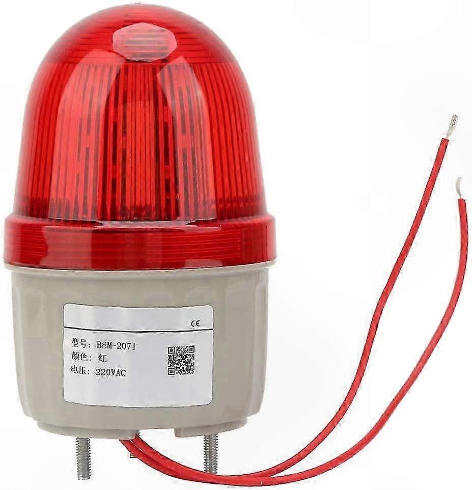 3-w-wechselstrom-blinkwarnleuchte (220 V), Stroboskoplampe Mit Befestigungsbolzen, 75 Mm Durchmesser, Für Industrielle Alarm- Und Sicherheitssysteme