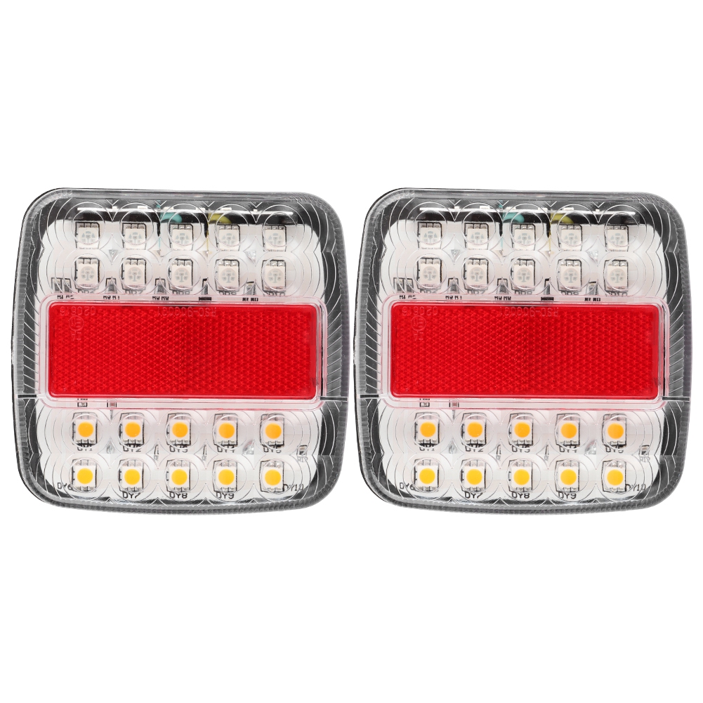 2x 12v/24v 20led Zweifarbige Rückleuchten Für Lkw-anhänger (weiße Abdeckung)