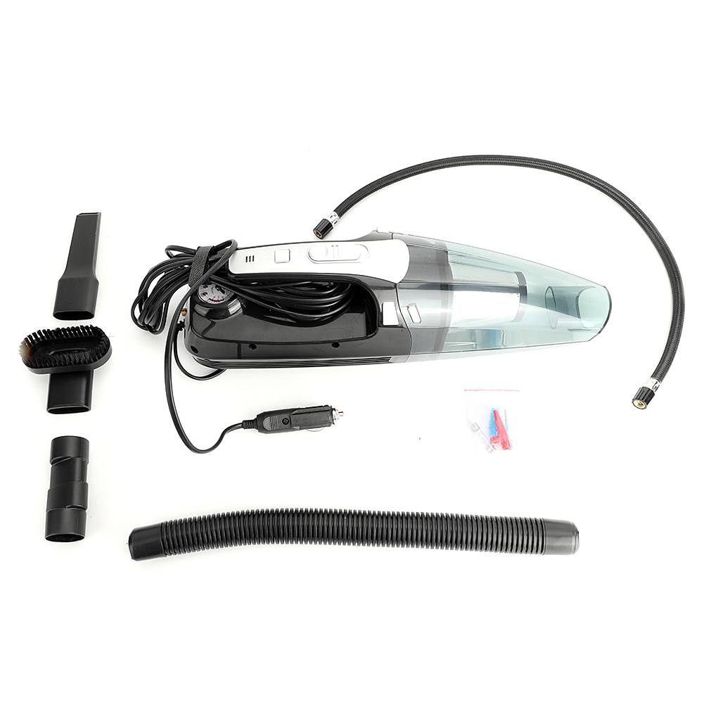 12v 2-in-1 Akku-autostaubsauger Mit Luftpumpe, Nass- Und Trockenfunktion, Tragbarer Staubbehälter