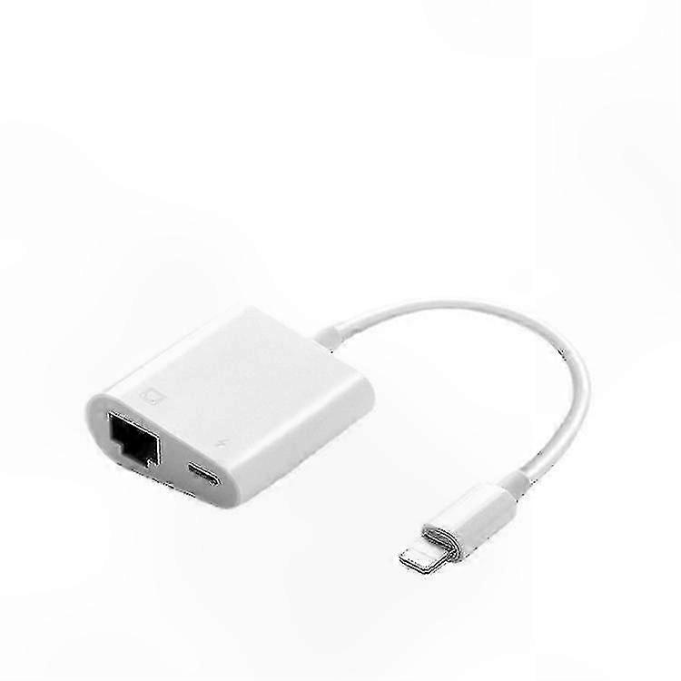 2-in-1 Rj45 Ethernet-netzwerkadapter Mit Ladeanschluss, Lightning-auf-lan-konverter