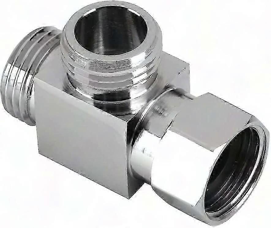 1/2"-t-stück Aus Verchromtem Messing – 3-wege-abzweigverbinder Für Flexible Schläuche, T-förmiger Adapter Für Eckhahn Und Rohr