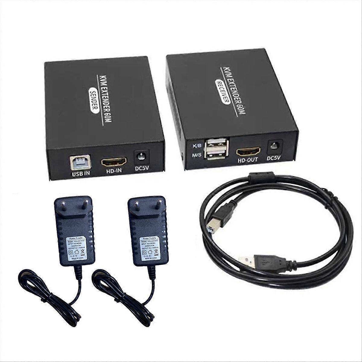 Usb-ethernet-kvm-extender-empfänger Mit Eu-stecker