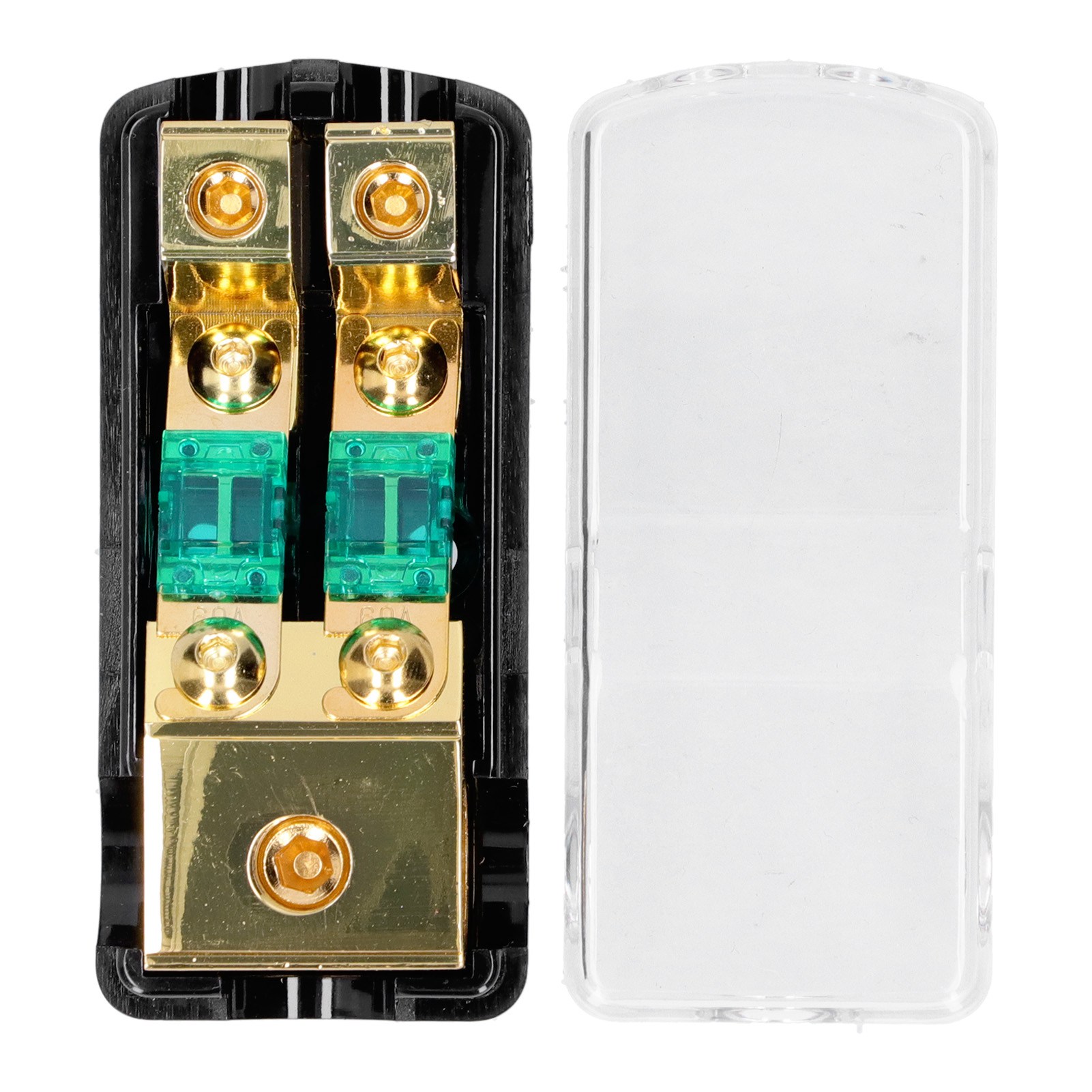 1 Audio-sicherungskasten 0/4 Awg Bis 4/8 Awg Mit Transparenter Abdeckung Für Auto, Lkw, Boot, Wohnmobil