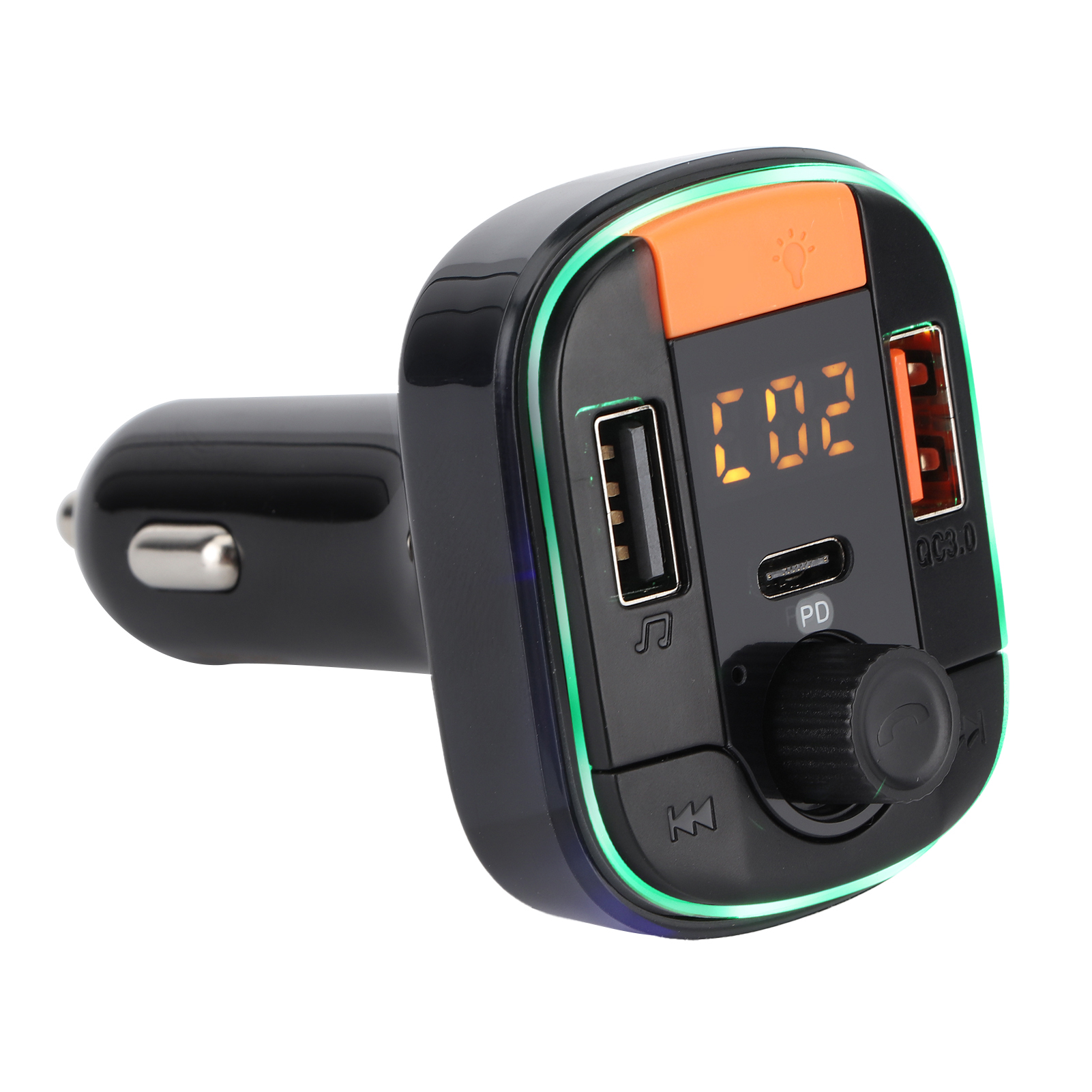 Bluetooth-autoradio Mit Mp3-player, Freisprecheinrichtung, 2 Usb-anschlüssen, Qc3.0-schnellladefunktion Und Ambientebeleuchtung – Universal