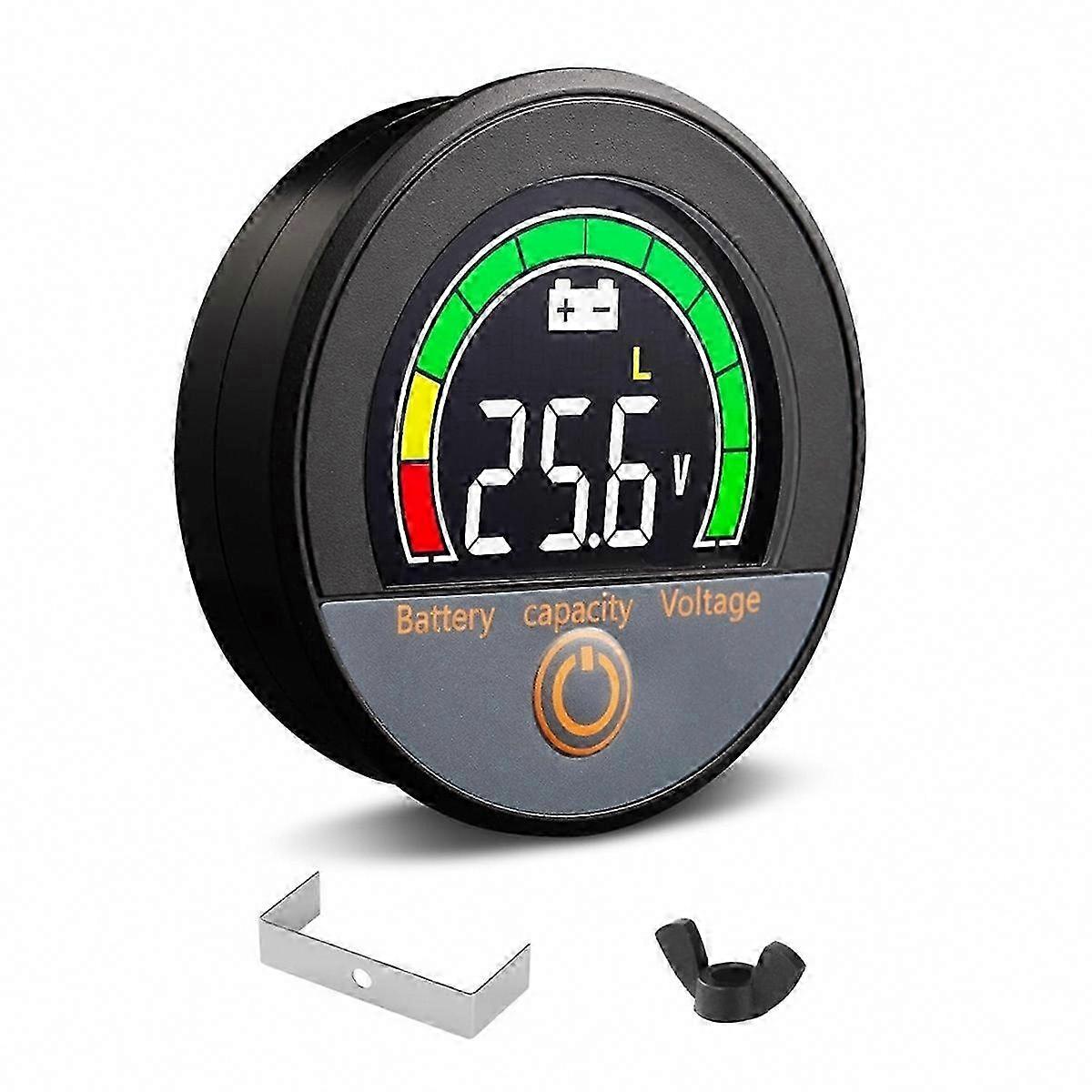 Ip67 Wasserdichtes Voltmeter Mit Hintergrundbeleuchtetem Lcd-bildschirm, Unterspannungsschutz, Für 12v 24v 48v 60v 84v Batterien, Lade- Und Spannungsanzeige.