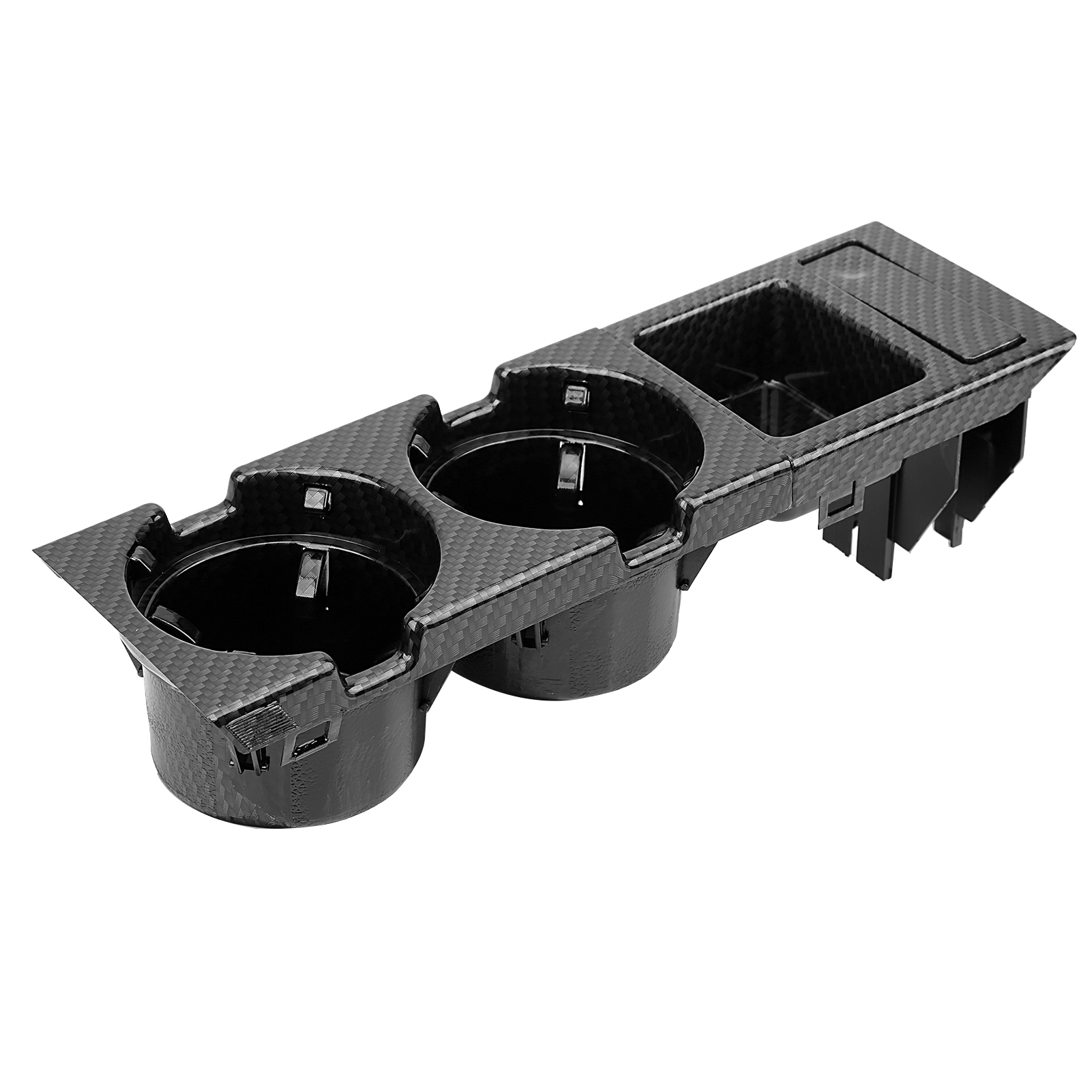 Mittelkonsole Mit Getränkehalter Und Münzablage In Carbonfaser-optik 51168217953 51168217955, Kompatibel Mit Bmw 3er E46