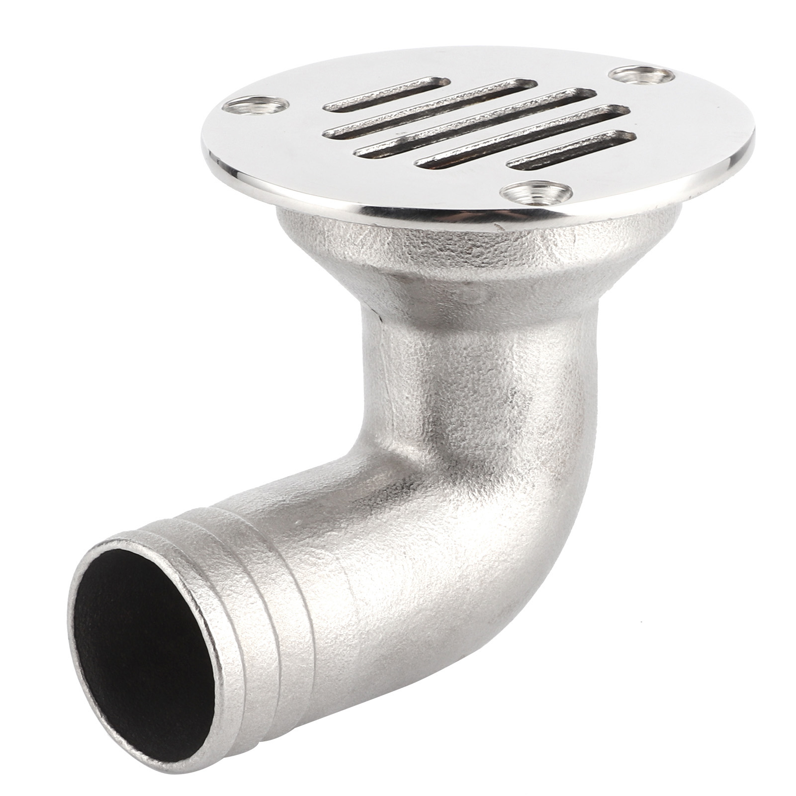 Deckrost Aus Edelstahl 316, 90°-winkel-bodenablauf, 32 Mm, Für Boote/yachten.