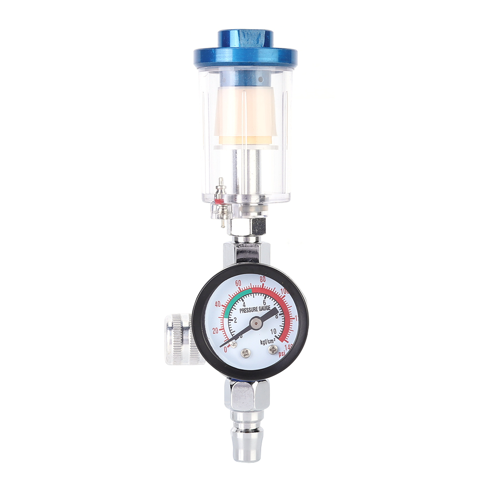 Luftdruckregler Mit Filter, Pneumatisches Manometer, Farbpistole Und Verstellbares Druckluftwerkzeug