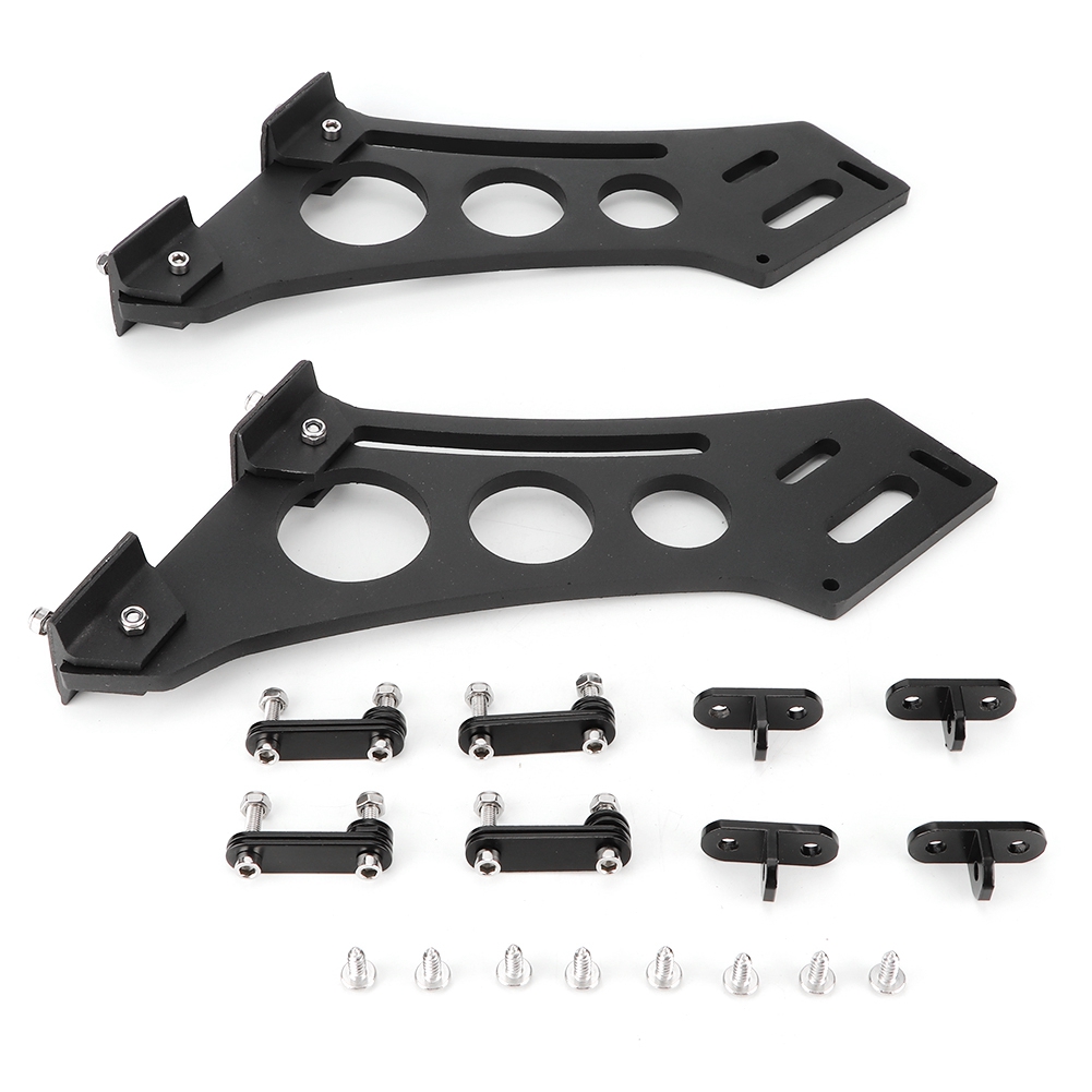 10" Universal Cnc-gefräste Heckspoilerhalterungen Aus Aluminiumlegierung, Montagesatz Für Rennspoiler Am Kofferraum