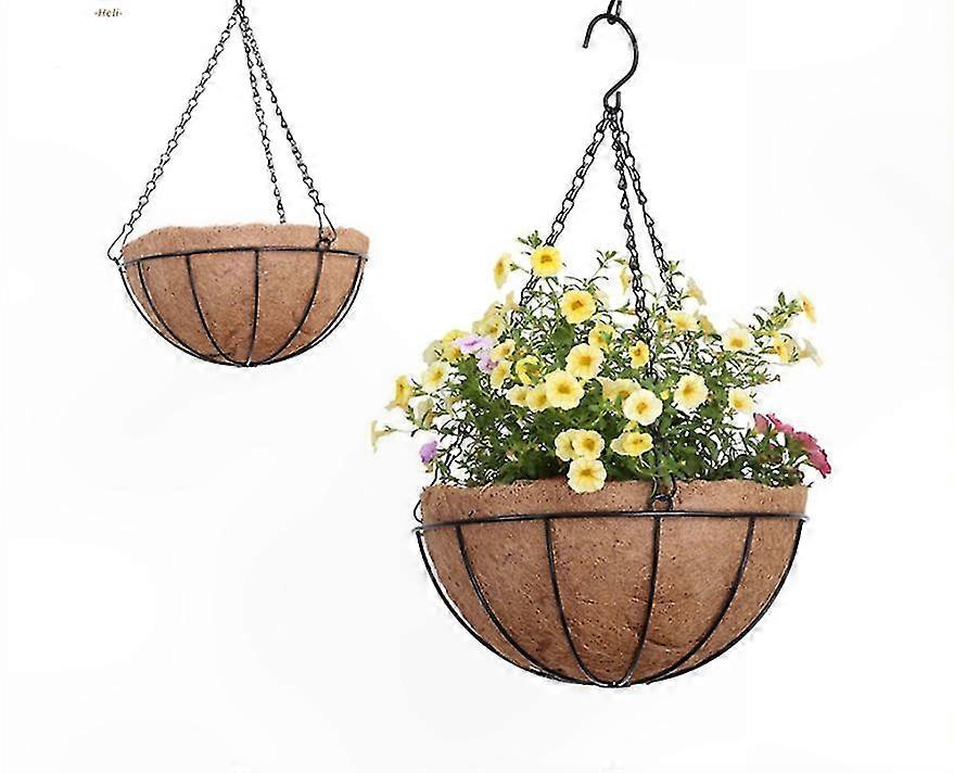 Set Mit 2 Hängenden Metallpflanzgefäßen, 20,5 X 11 Mm, Ideal Für Blumen Und Grünpflanzen