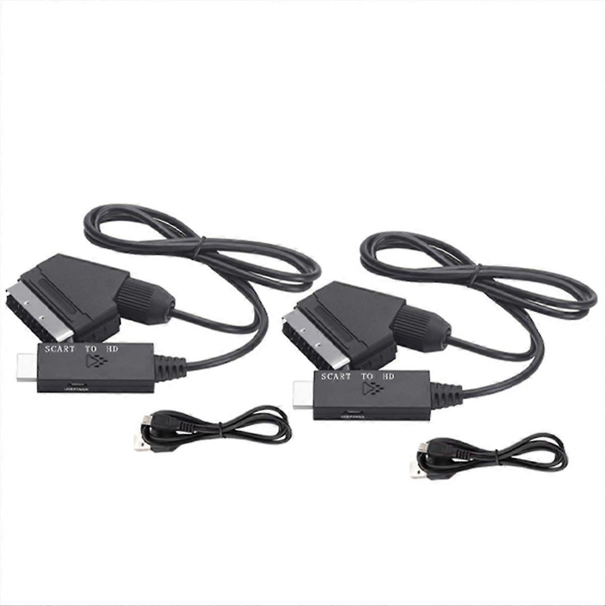 Tv-audio-video-adapter Auf Scart – Rca-composite-kabel Für Fernseher, Scart-anschluss, Video- Und Audioübertragung, Universell Kompatibel