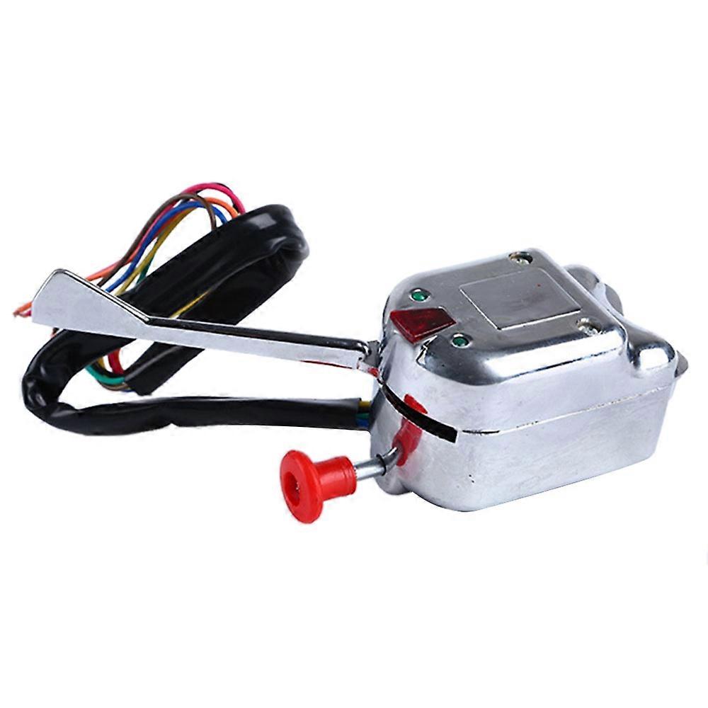 Universeller 12v-motorradblinkerschalter, Verchromt, Daumenbedienung, Kompatibel Mit Den Meisten Motorrädern, Led-hintergrundbeleuchtung, Richtungsschalter