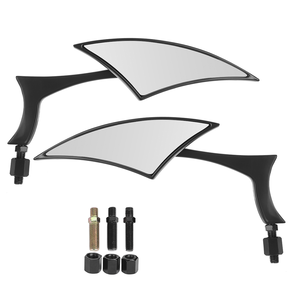 Set Mit 2 Universellen 8-mm-/10-mm-dreieck-motorradspiegeln, Stielende, Seitenspiegel-einstellzubehör