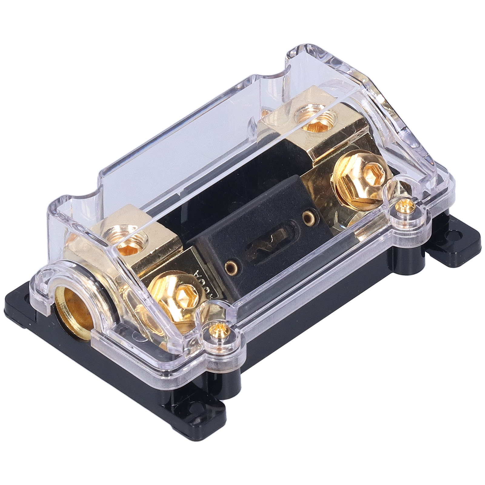 Anl 1-eingang 1-ausgang Inline-sicherungshalter 0/2/4 Awg Mit 100a-sicherung Für Boote, Autos Und Audiosysteme