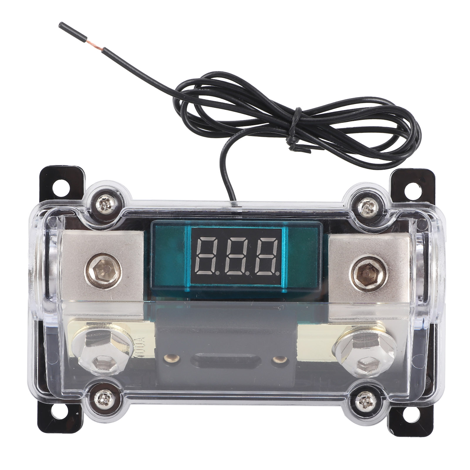 Sicherungshalter-verteilerblock Mit 1x0ga Eingang Und 1x4ga Ausgang, Mit Digitaler Spannungsanzeige, Für Auto- Und Yacht-audio.