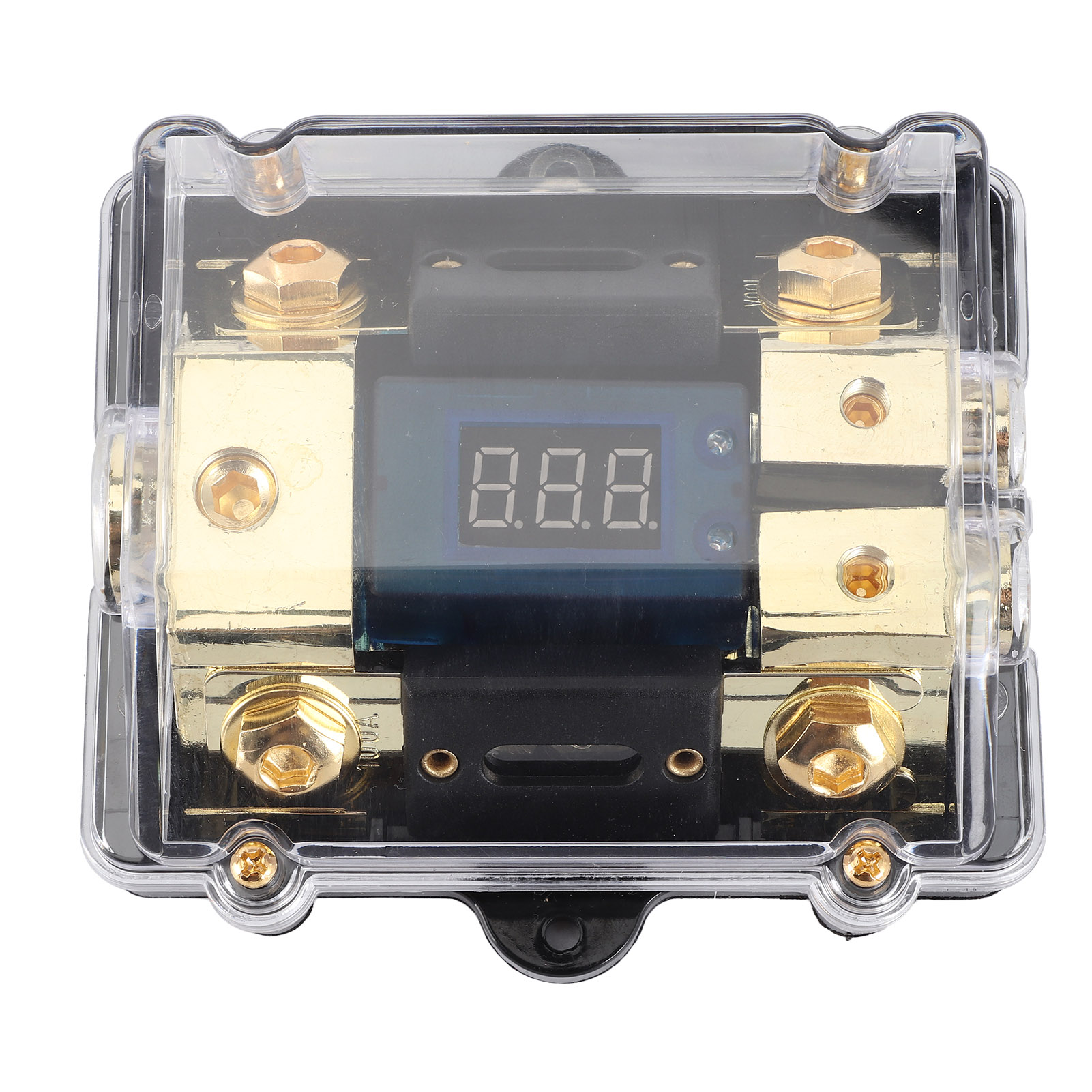 100a-sicherungshalter Mit 1 Eingang Und 2 Ausgängen, Ausgestattet Mit Einer Digitalen Led-spannungsanzeige, Für Auto- Und Boots-audio.