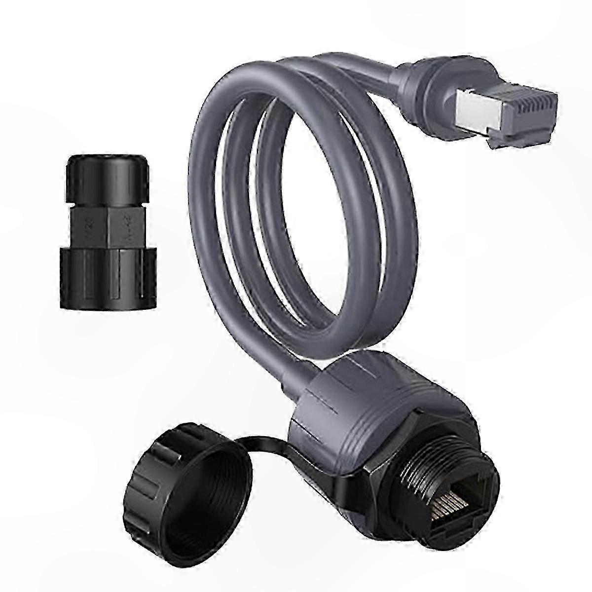 Kompakter Ethernet-adapter Mit Wasserdichtem Rj45-verlängerungskabel Für Verbesserte Netzwerkverbindungen