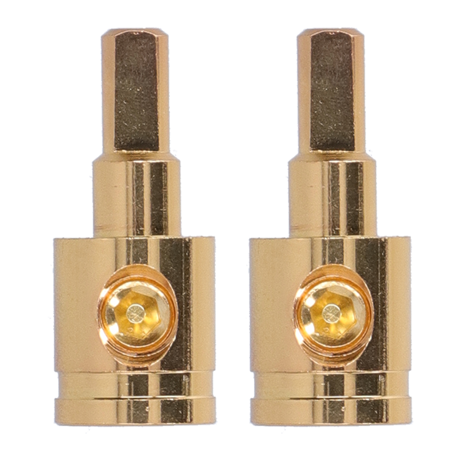 2 Vergoldete Reduzierverbinder Aus Reinem Kupfer (0ga) Für Die Modifizierung Von Auto-audioverstärkern, 2er-pack