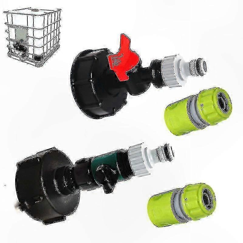 1000-liter-ibc-wasserspeichertank Mit S60x6-adapterventil Und 3/4-zoll-hahn (tank Nicht Im Lieferumfang Enthalten)
