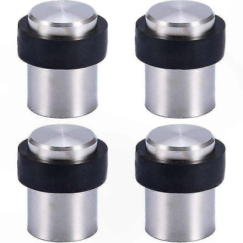 Set Mit 4 Türstoppern Aus Edelstahl, 4,5 Cm, Robust, Zum Schutz Von Wänden, Gebürstete Metalloberfläche