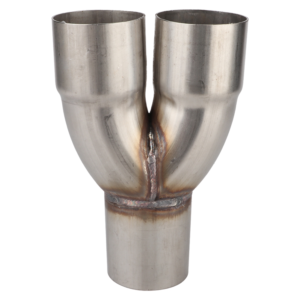 Universelles Y-verbindungsstück Für Edelstahl-auspuffanlagen, 2,5"-außeneinlass Auf Zwei 2,5"-innenauslässe