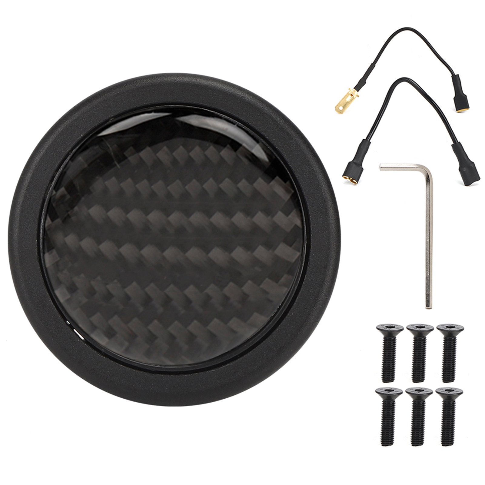 Hupenknopf-set Aus Kohlefaser Für 6 Schrauben, Kompatibel Mit Sparco-lenkrädern Und Modifizierten Autoteilen