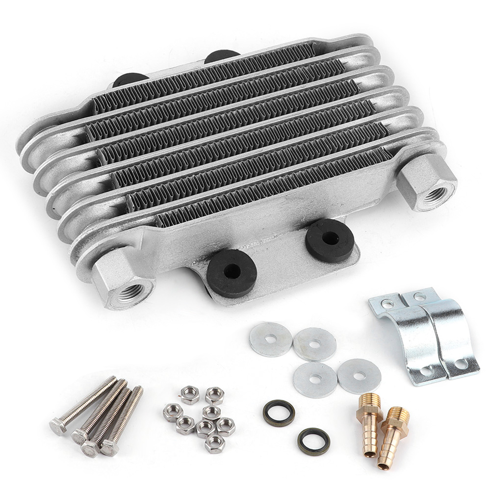 Universeller 6-reihiger Motorölkühler Für Motorräder Mit 125-250 Cm³, Ersatzkühler