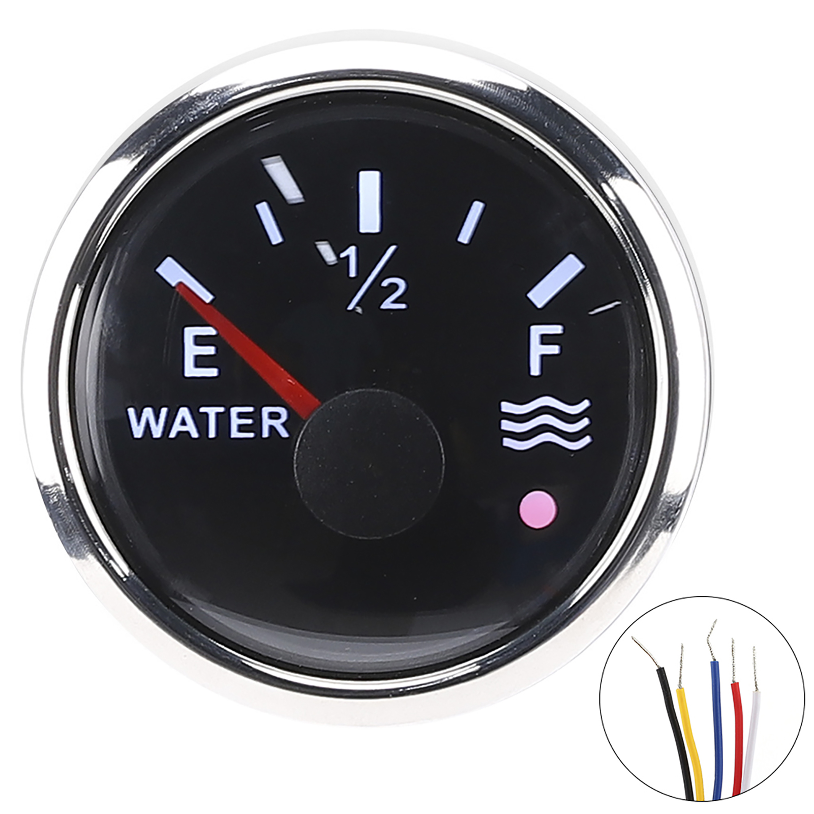 52 Mm (2 Zoll) Wasserstandsanzeiger Mit 0–190 Ohm Europäischem Sensor, 9–32 V Dc, Intelligentem Alarm Für Boote, Wohnwagen Und Marineschiffe