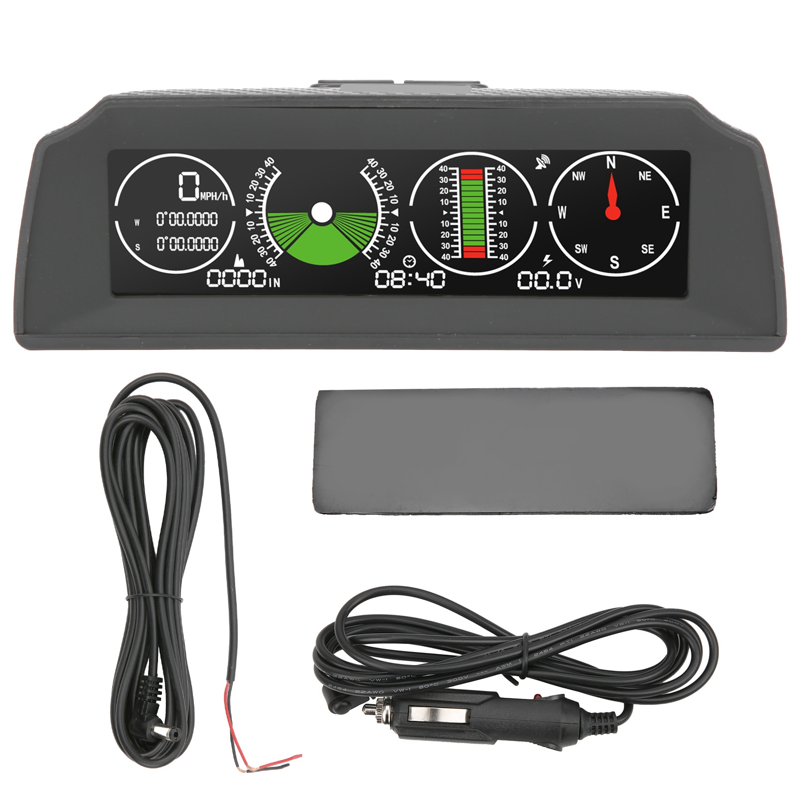 Gps-neigungsanzeige Pmh Kmh Hud Neigungsmesser Neigungswinkelanzeige Kompass Geschwindigkeitsüberwachung Universal Für Auto