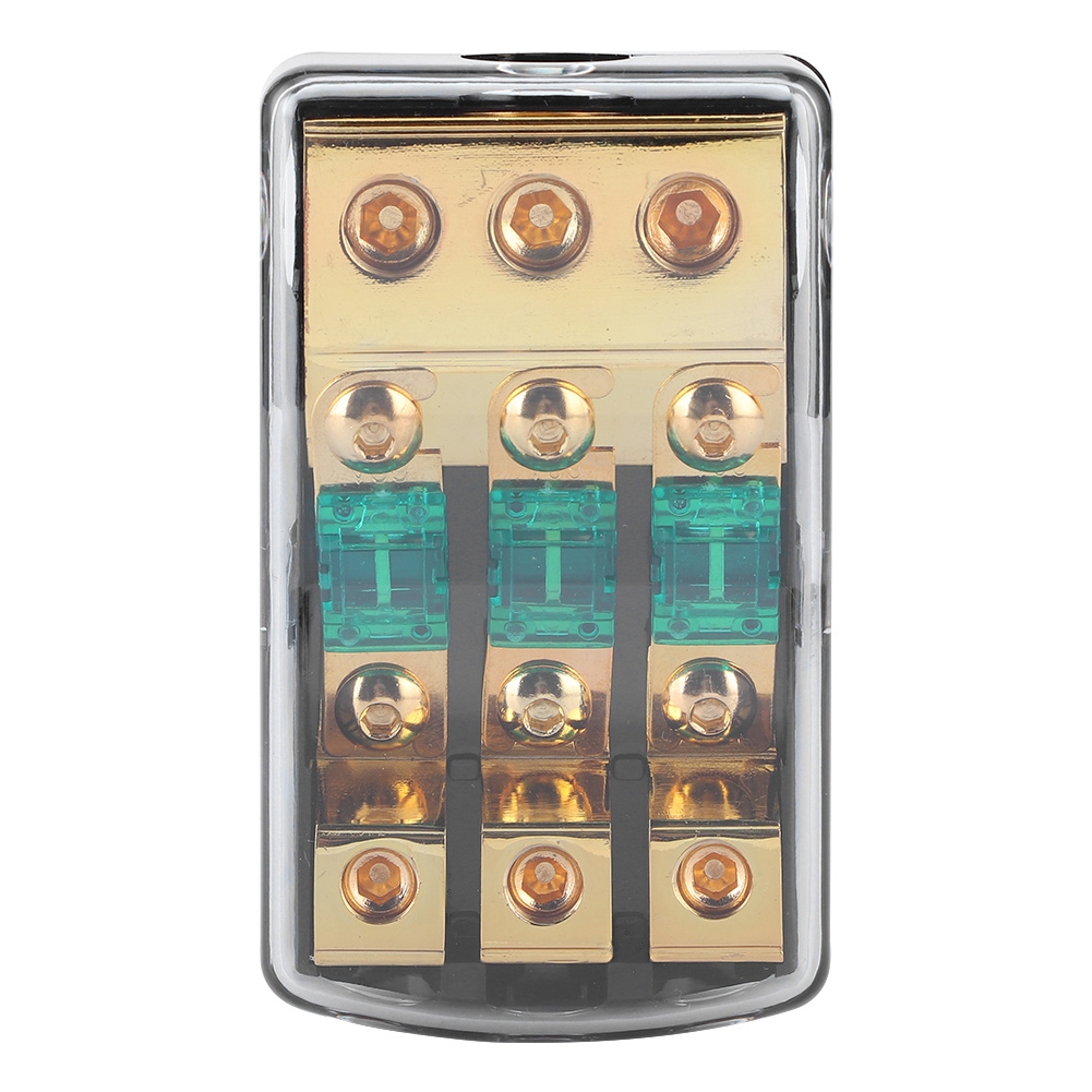 0/2/4 Eingänge Auf 4/8/10 Ausgänge 60a 3-wege Mini-anl-sicherungshalter-verteilerblock Für Auto-audiosysteme
