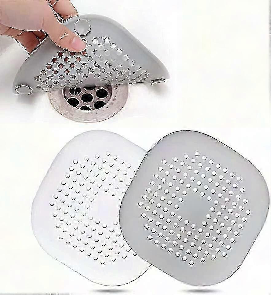 2 Silikon-saugnapf-abflusssiebe, Spülbeckenschutz, Duschhaarfilter, Wiederverwendbarer Abflussstopfen