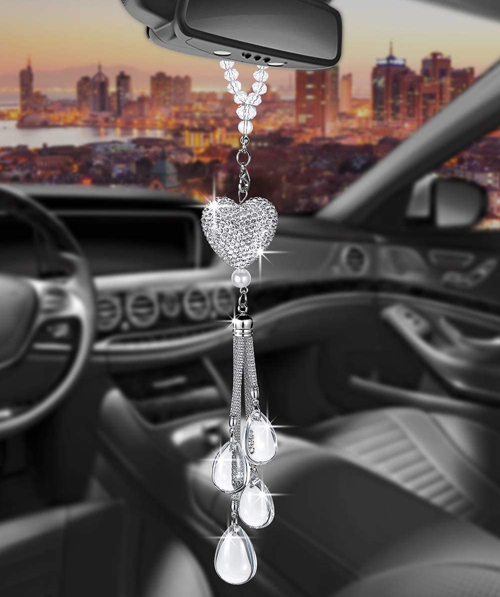 Auto-rückspiegelanhänger Aus Metalllegierung, Strassverzierung, Autozubehör, Rückspiegelschmuck, Ornament.