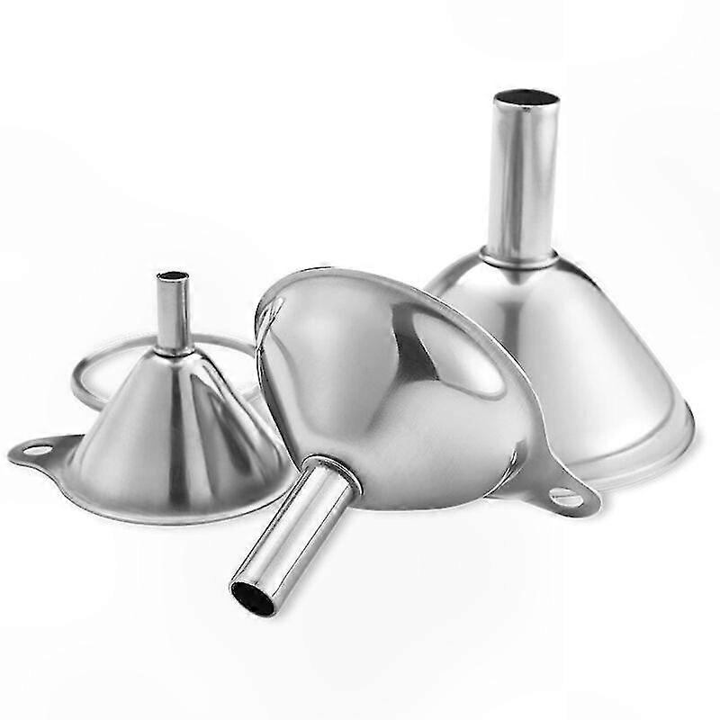 3 Mini-metalltrichter Mit Griffen, Edelstahl-set Zum Umfüllen Von Flüssigkeiten In Der Küche, Edelstahltrichter Mit Griff, Für Den Hausgebrauch