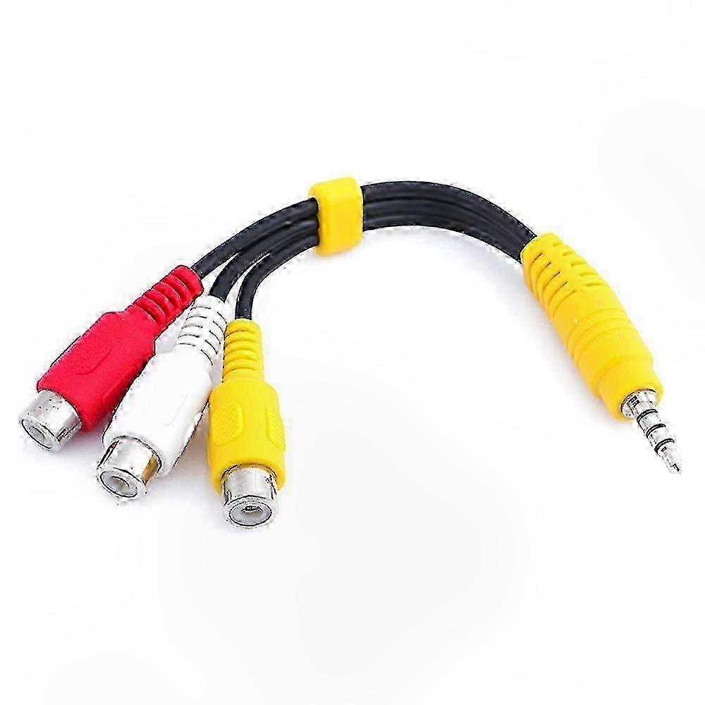 3,5-mm-klinke Auf 3-cinch-av-adapterkabel Für Komponentenvideo-tv, Signal Link Ersatz Für Kompatible Fernseher – 23 Cm/9 Zoll, Version 0822