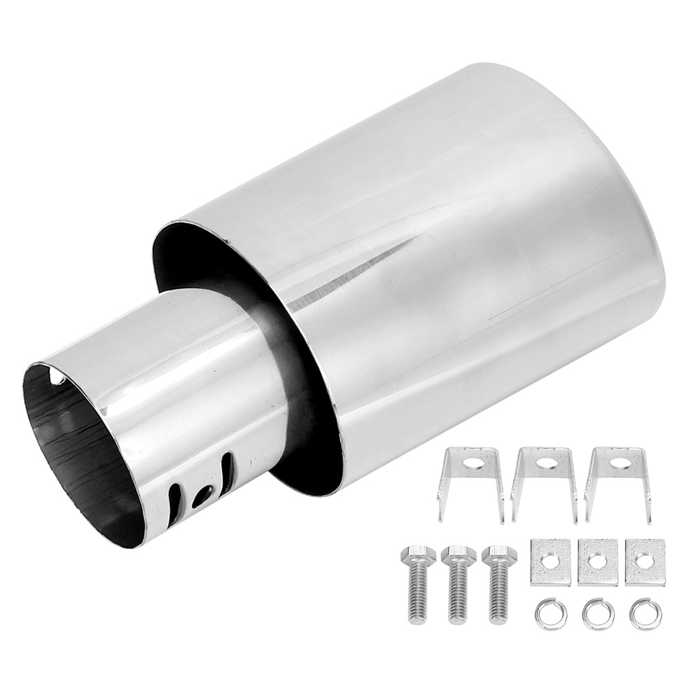 Universelles Edelstahl-auspuffendrohr Für Pkw, 50 Mm/2 Zoll Endschalldämpferrohr