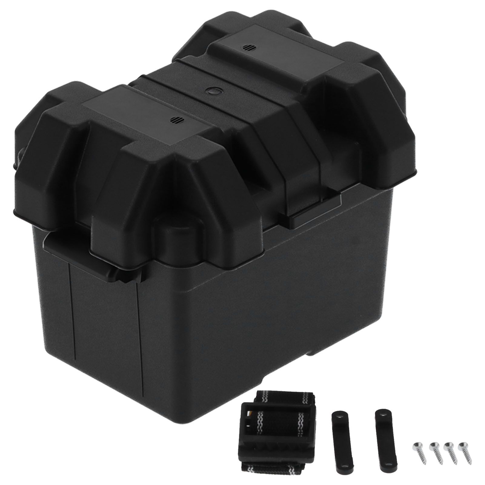 Große, Multifunktionale Batterieaufbewahrungsbox Mit Gurt, Hohe Kapazität, Universell Einsetzbar Für Auto, Lkw, Boot, Wohnwagen.