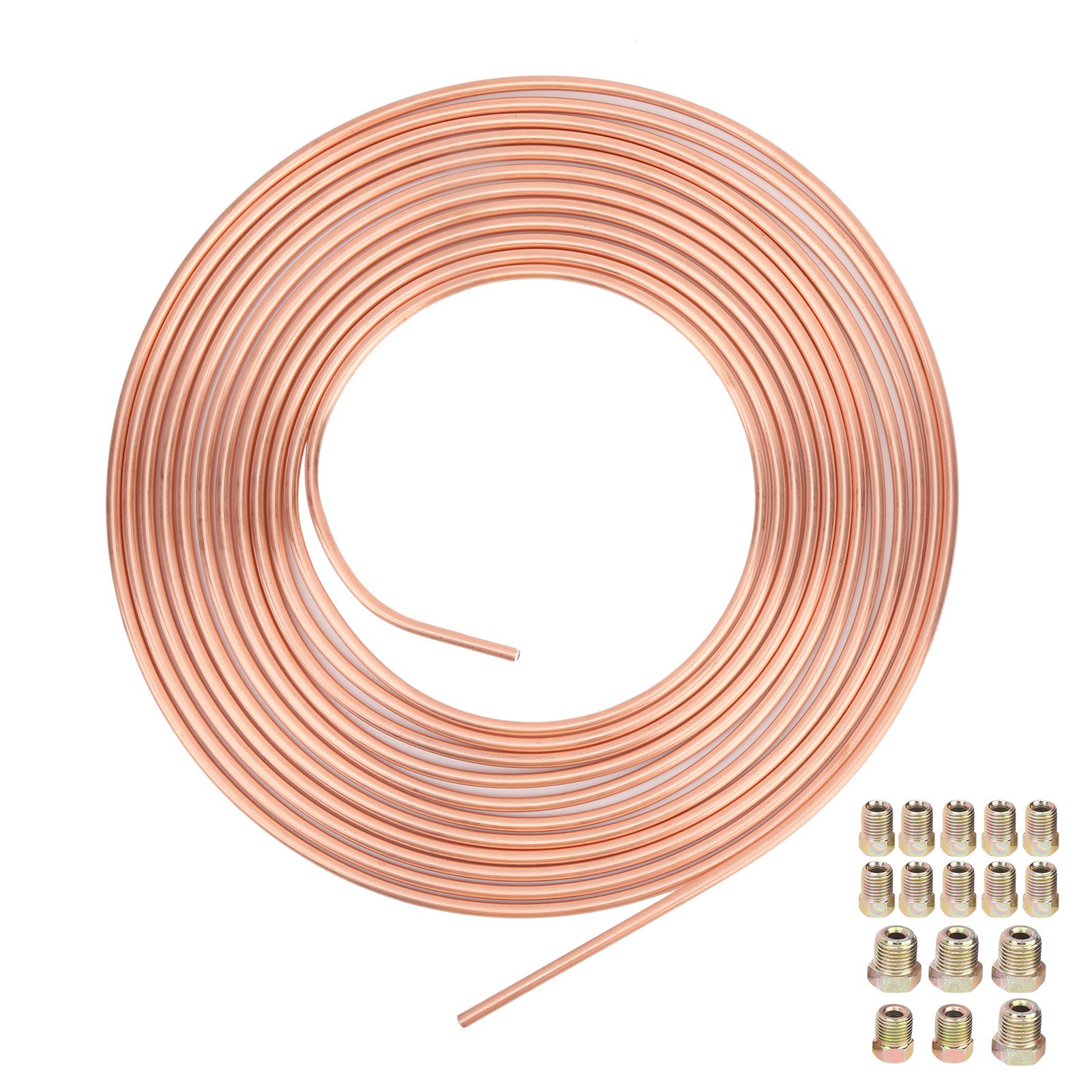 3/16" Außendurchmesser, 25 Fuß Langer Bremsschlauch Aus Kupfer-nickel, Schlauchtrommel-set + Anschlüsse, Perfekte Flexibilität