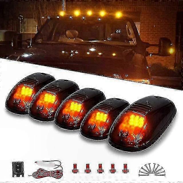 12v Led-positionsleuchten, 5er-set, Getönte Bernsteinfarbene Dachleuchten Für Dodge Ram 2500, 3500 Und 4500 Trucks (2003–2016), Robuste Kabinenbeleuchtung