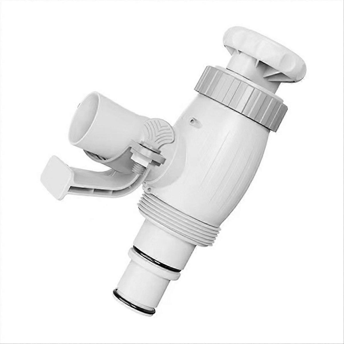 Doppelfunktions-poolschlauchanschluss, Kolbenventil Mit Rückschlagventil, 2-in-1-adapter Für Die Filtration, Robuster Anschluss, Für Den Einsatz Im Pool, Wasserdicht, Einfach Zu Installieren.