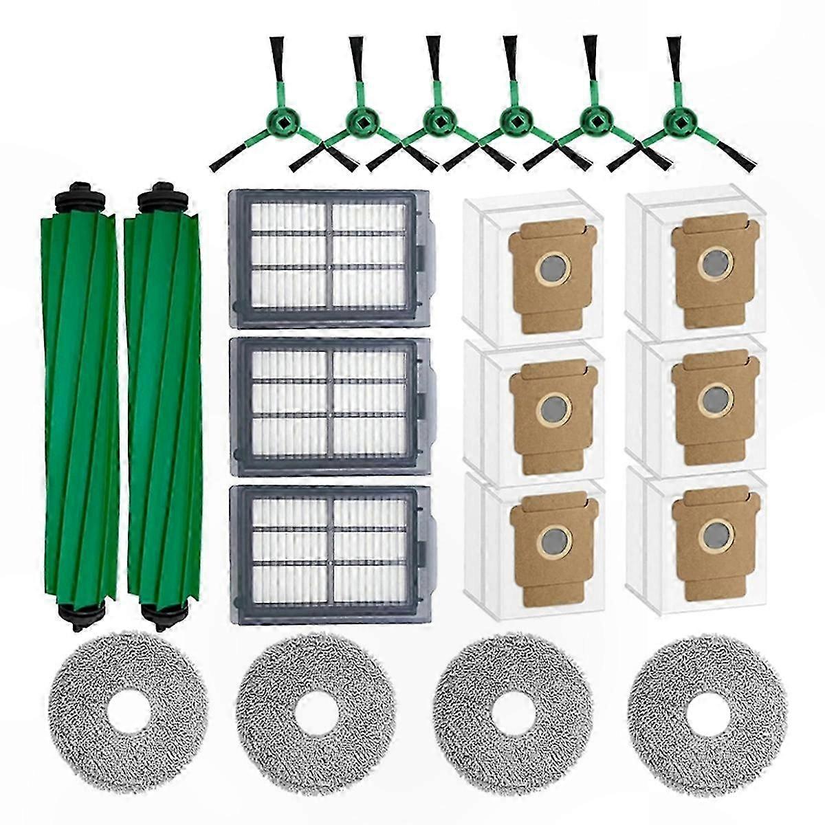 21-teiliges Ersatzteilset Für Saugroboter, Kompatibles Zubehör Für Verschiedene Modelle: Hepa-filter, Wischmopps, Bürsten Und Staubbeutel