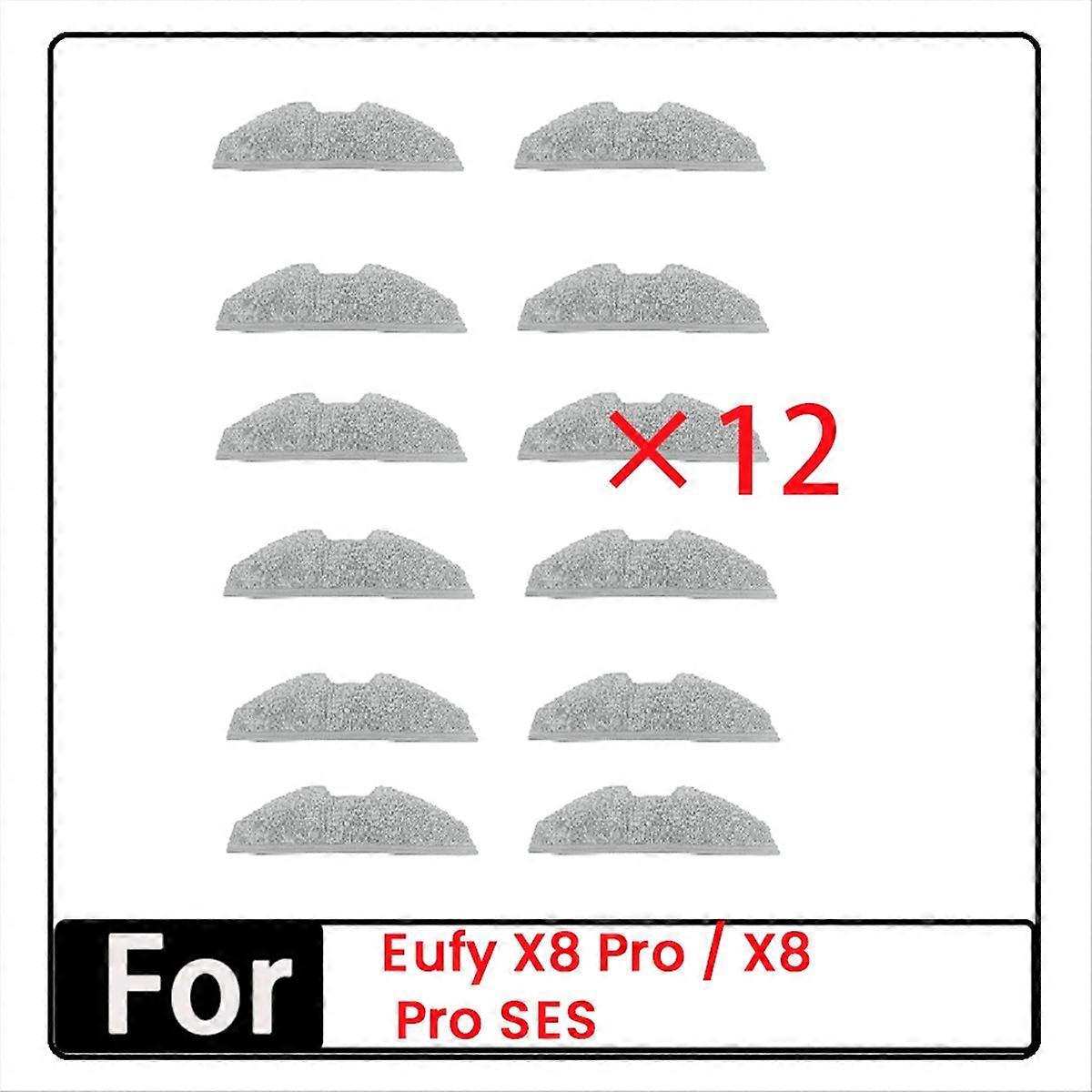 12-teiliges Reinigungstuch-set Für X8 Pro / X8 Pro Saugroboter, Kompatibles Reinigungszubehör, Ersatz-wischmopp-set