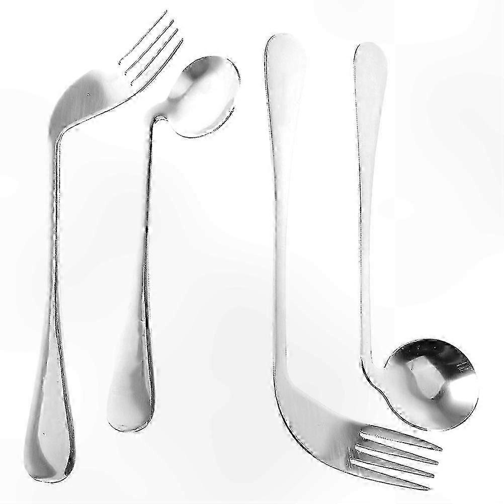 Ergonomisches Besteckset – Löffel Und Gabel, Speziell Für Senioren Angepasst, Mit Rutschfesten Griffen