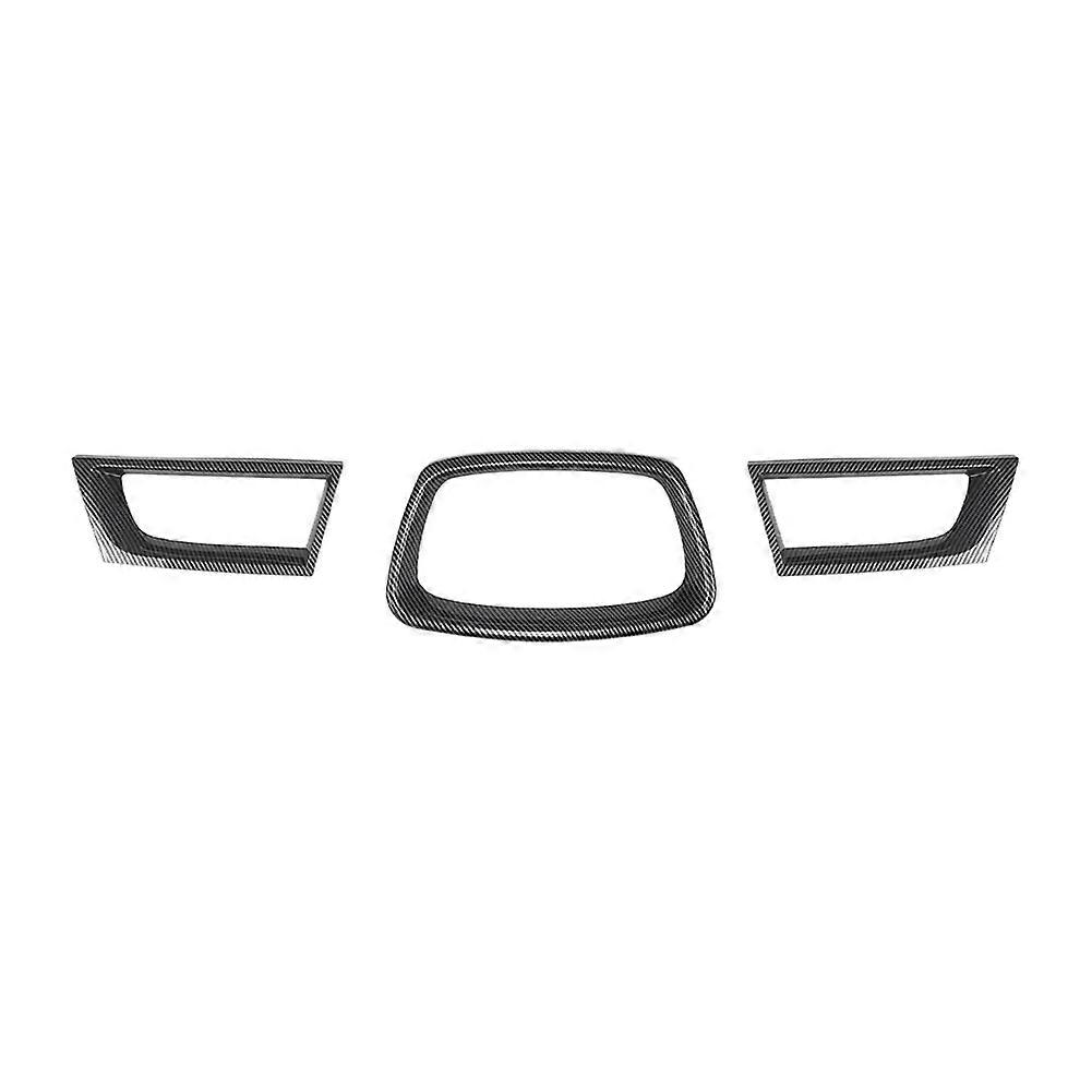 Frontgrill-klebefolie Aus Kohlefaser, Dekorative Stoßstangengrillblende, Kohlefaserschutz, Tuning-zubehör Für Das Exterieur