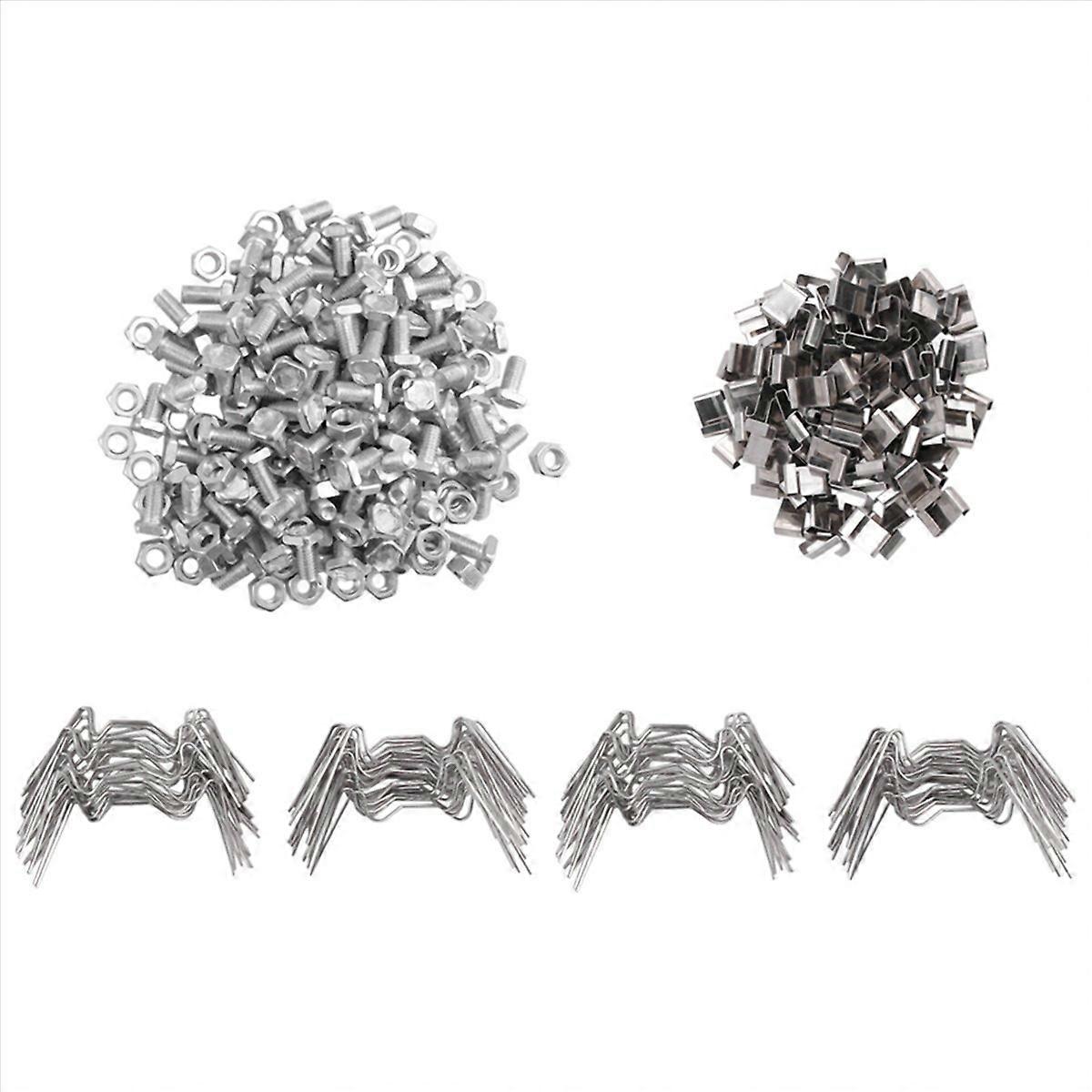400-teiliges Gewächshaus-reparaturset Mit 100 Befestigungsclips Und Metallbindern Für Planen, Gartengewächshäuser Und Tunnel