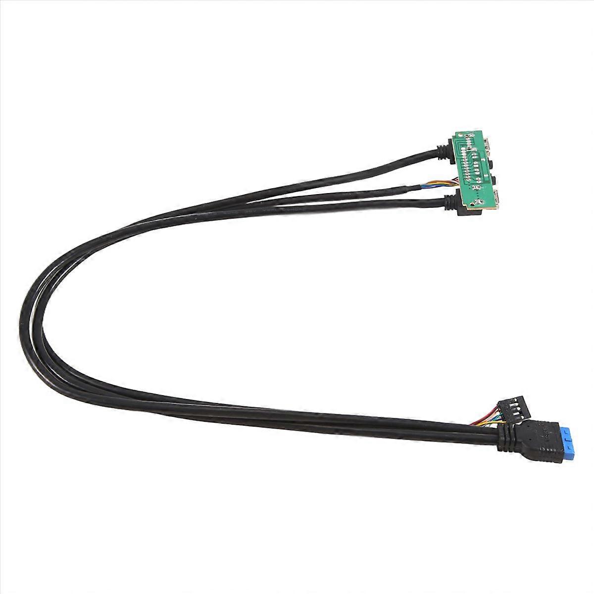 60 Cm I/o-panel Mit Zwei Usb 3.0-anschlüssen, Hd-audio-anschlüssen Und Internem Motherboard-kabel, Front-pc-anschlussset, Abgeschirmt Und Robust