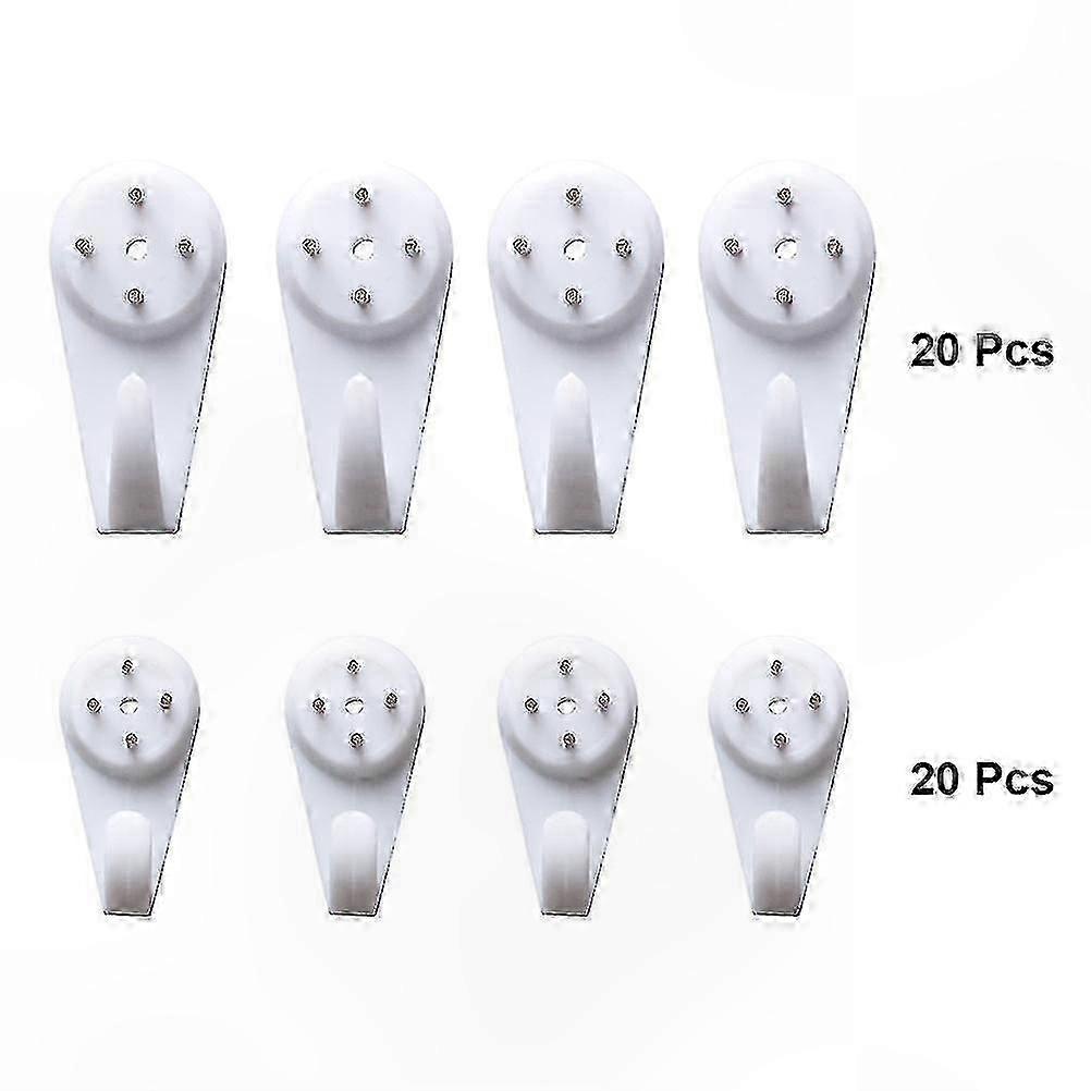 Set Mit 40 Wandhaken Zum Aufhängen Von Fotos, Bildern, Uhren Und Kleinen Rahmen - Starke Klebebefestigungen, Kein Bohren Erforderlich, Ideal Für Die Inneneinrichtung.