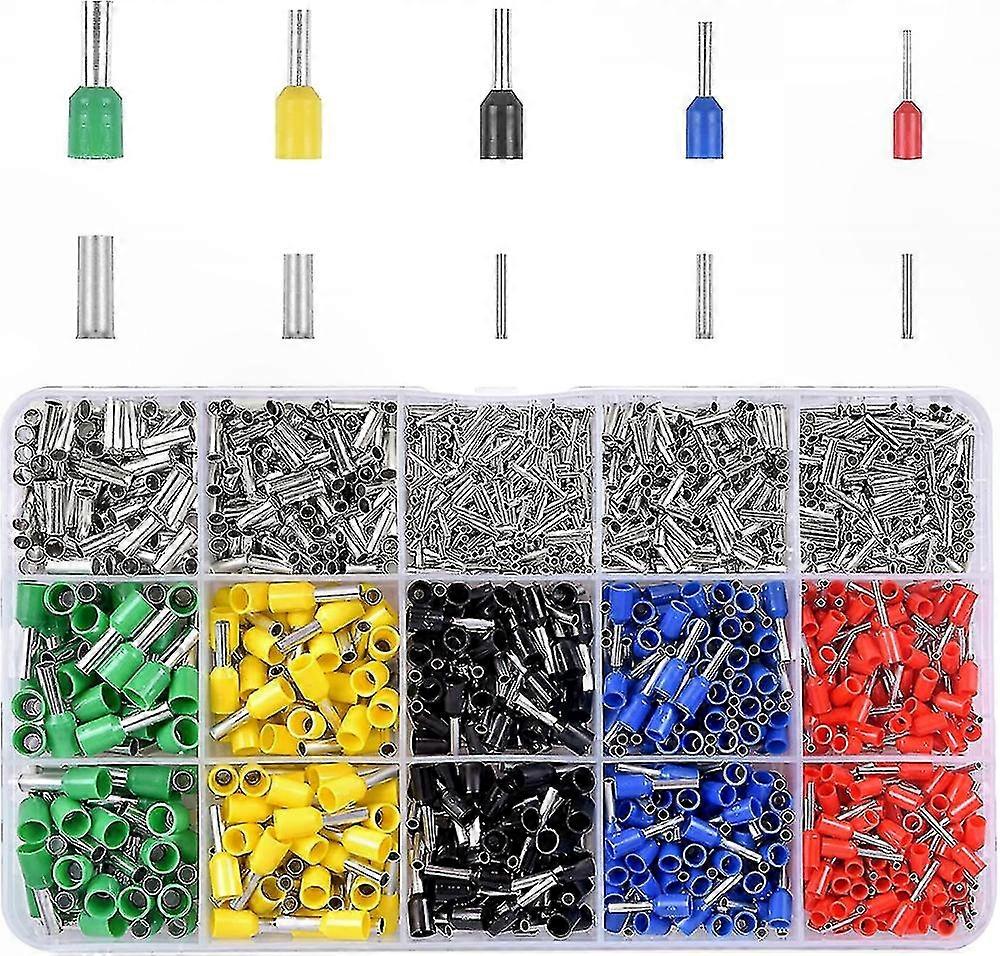 Set Mit 1640 Isolierten Und Unisolierten Crimpverbindern Für Drähte Von 12–22 Awg, Verschiedene Elektrische Steckverbinder, Größen 0,5/1/1,5/2,5/4 Mm